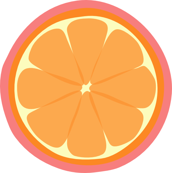 Orange Slice Fruit Seamless Pattern - Clip Art (594x597), Png Download