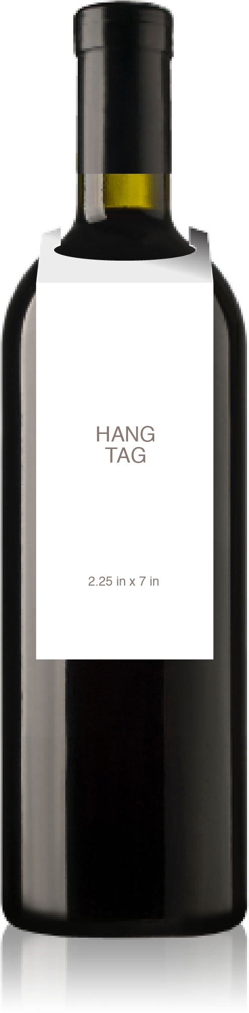 Bordeaux Bottle With A Blank Hangtag From Crushtag - Bottle (711x2518), Png Download
