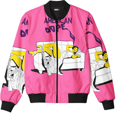 Am Dope Jacket (379x370), Png Download