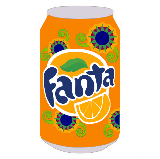 Fanta 4 Fanta 3 - Fanta Orange Soda 16 Oz Plastic Bottle (556x555), Png Download