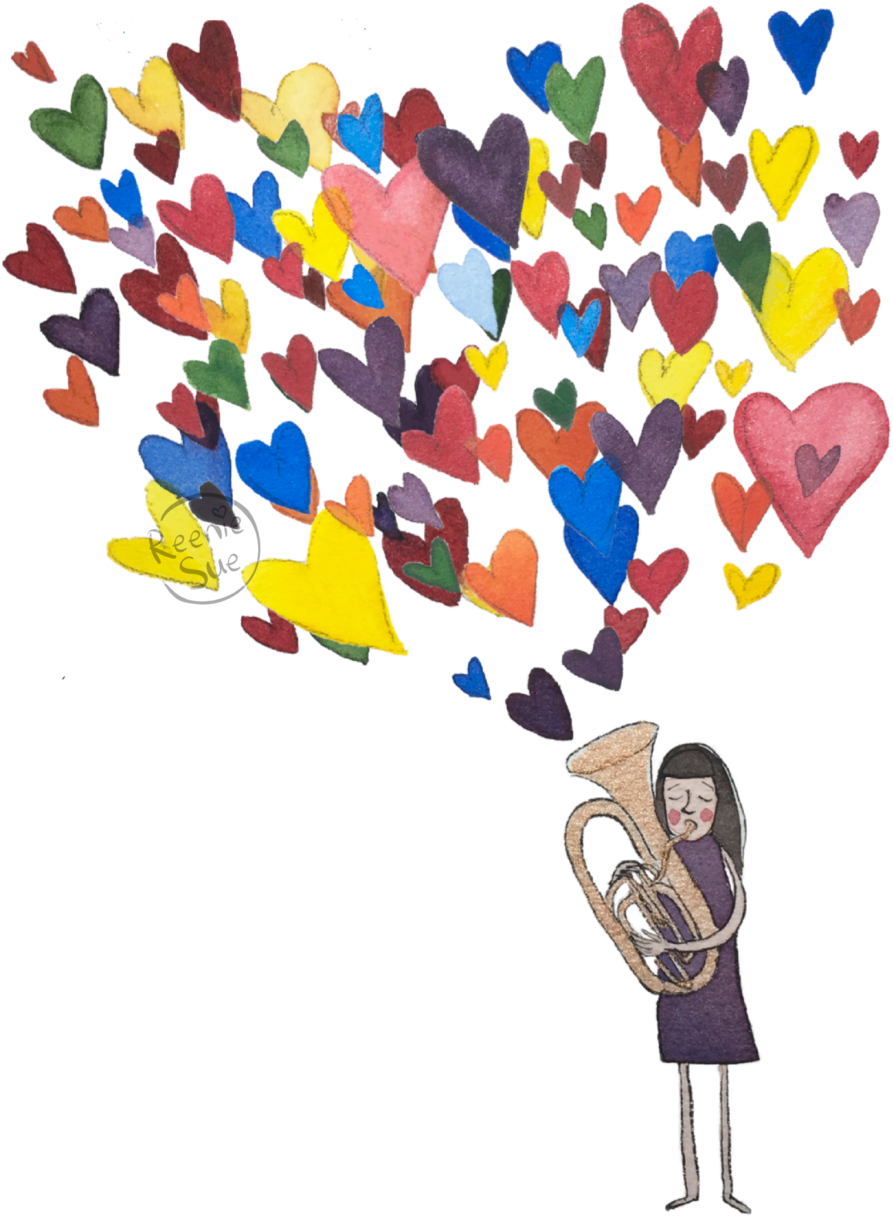Love Tuba Print (1000x1333), Png Download