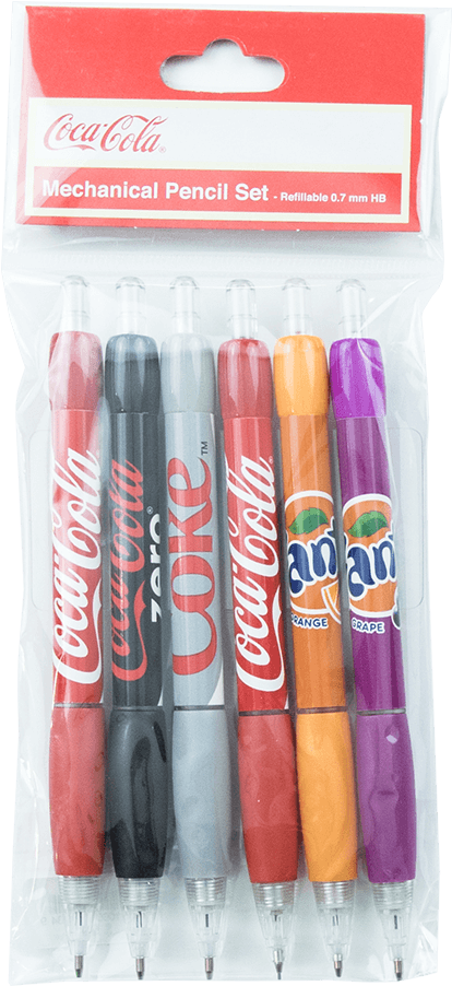Coca Cola Mechanical Pencil Set (1000x1000), Png Download