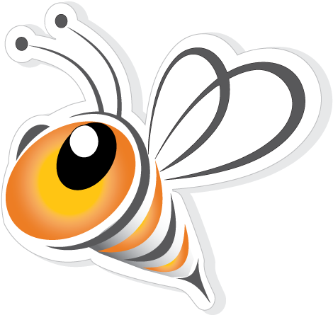 Buzzing Bee Clipart - Bee Buzz (500x500), Png Download