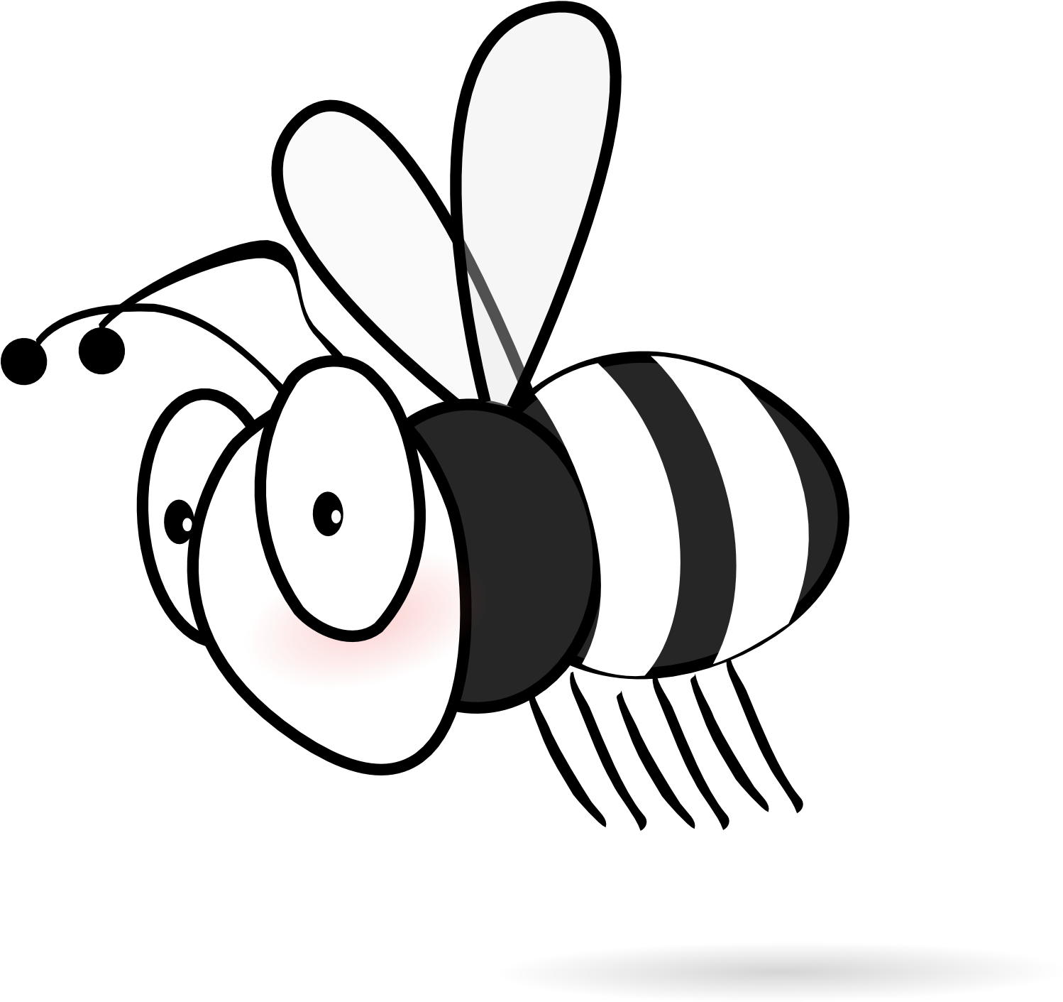 Bee Black And White Bee Clipart Black And White Hostted - Bee Clipart Black And White (1969x2785), Png Download