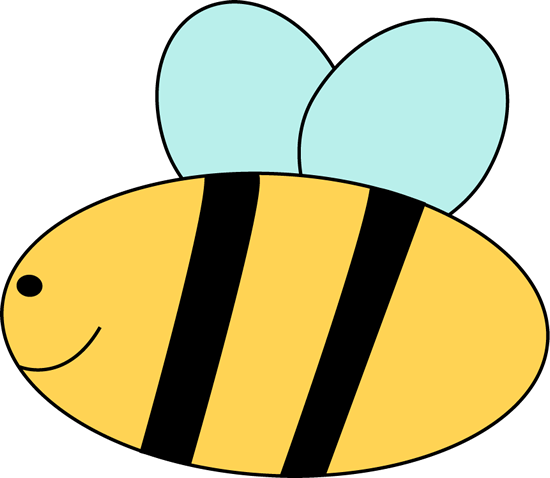 Cute Bee Clipart - Cute Nature Clip Art (550x478), Png Download