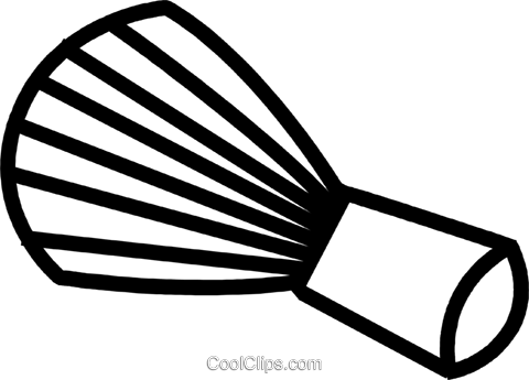 Makeup Brush Royalty Free Vector Clip Art Illustration - Clipart Brush Makeup Png (480x345), Png Download