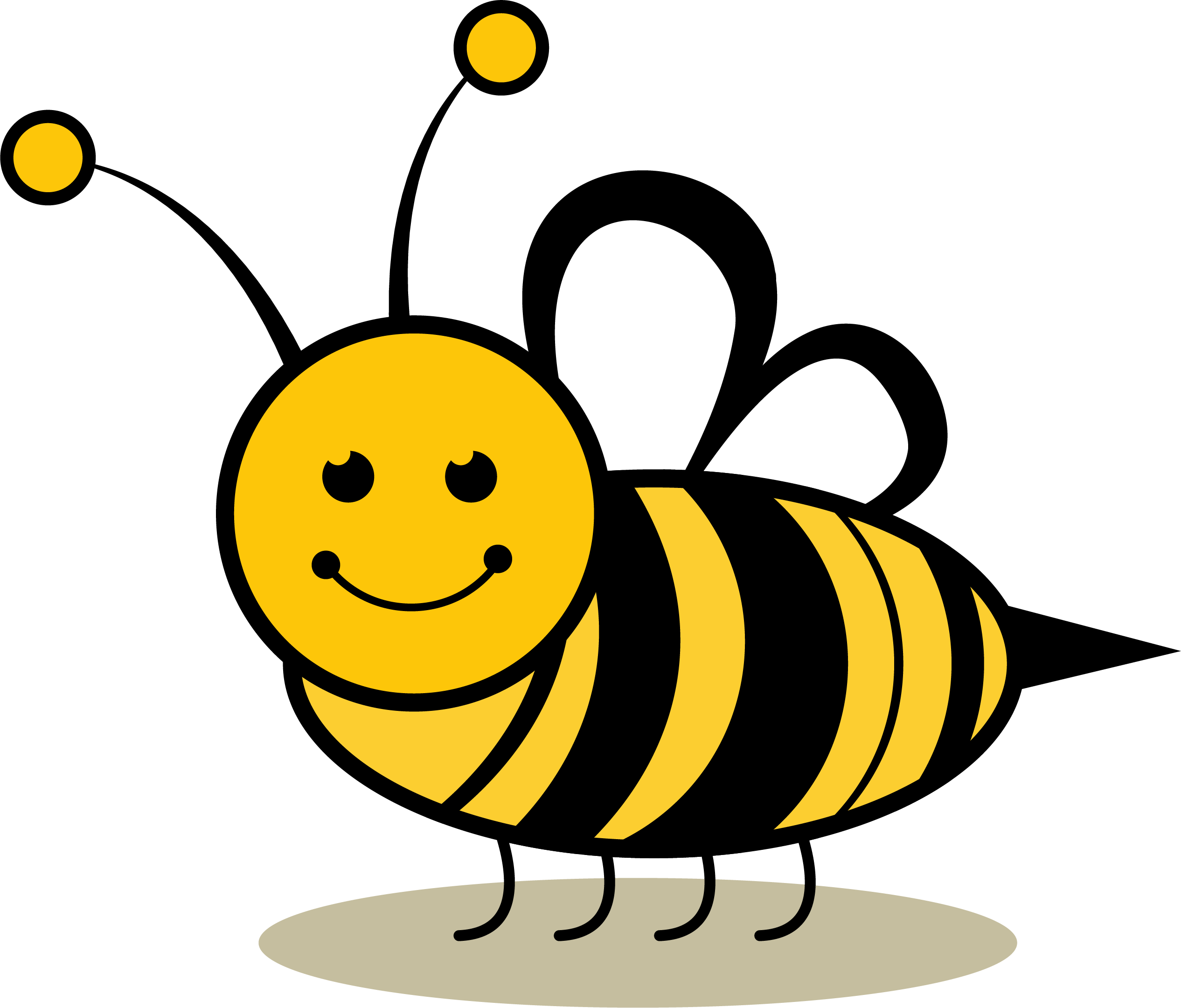 Clipart Bee Honey Bee - Clip Art Honey Bee (2532x2161), Png Download