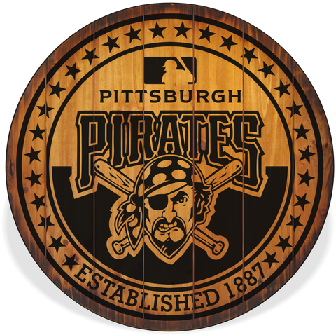 Pittsburgh Pirates Barrel Top Sign - Pittsburgh Pirates Official 11"x11" Car Magnet (498x486), Png Download