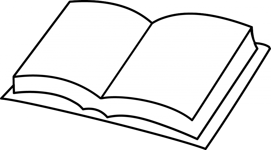 Hd Overview Open Book Clip Art - Books Clipart Coloring Page (940x520), Png Download