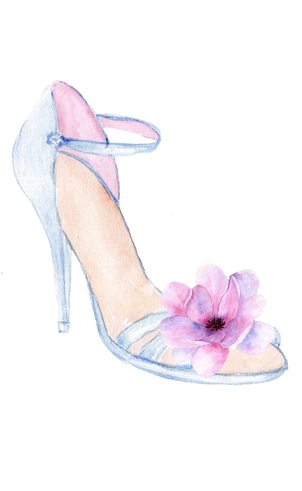 Crystal High Heels Cartoon Transparent - Sandal (1024x1640), Png Download