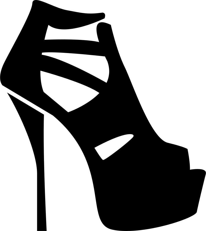 Platform Shoes With Thin Heels Png Icon - Dibujos De Tacos De Mujer (876x980), Png Download