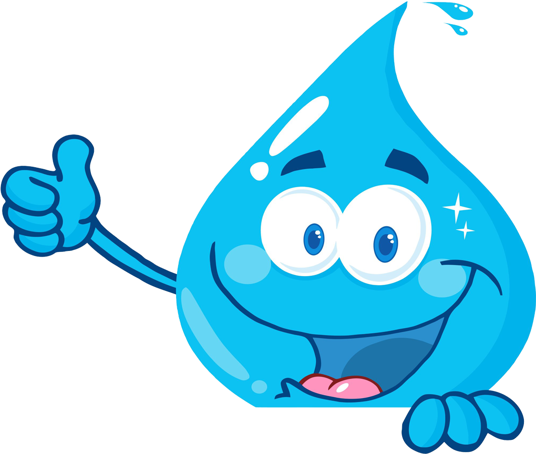 Clipart Library Stock Droplet Clipart - Smiling Water Drop (1200x900), Png Download