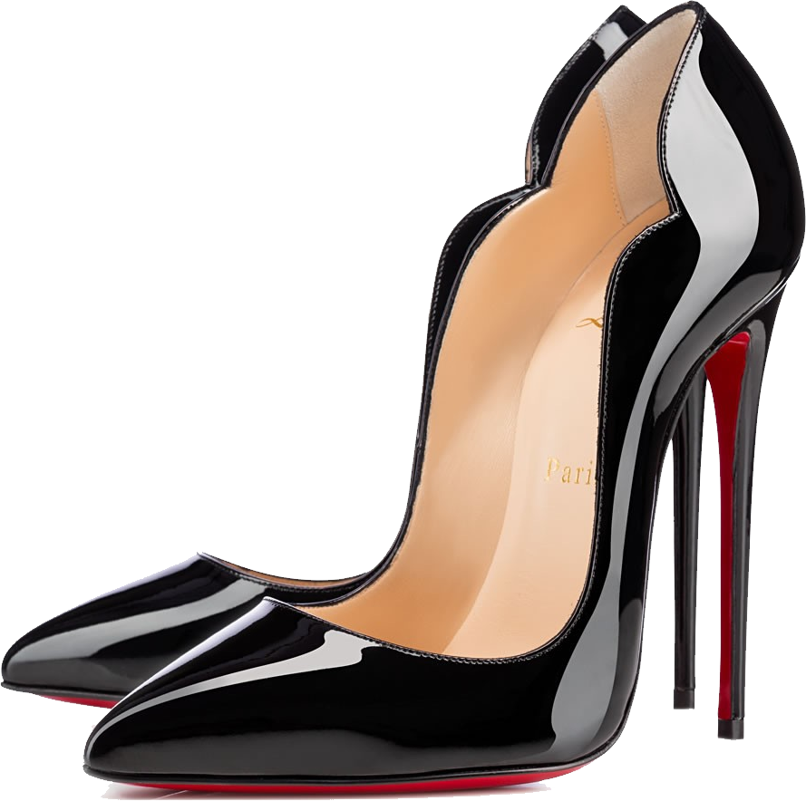 Black Louboutin Lady's Png Image - Louboutin Png (889x884), Png Download