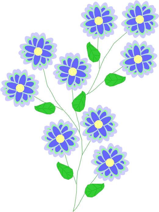 How To Set Use Wild Blue Flowers Clipart (474x594), Png Download