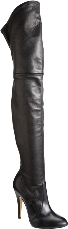 transparent thigh high boots