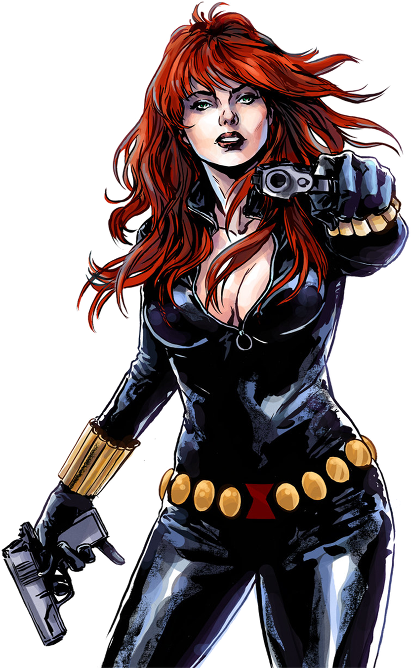 Black - Black Widow Comic (914x1351), Png Download