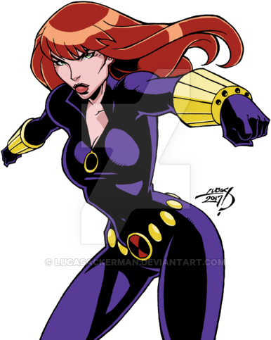 Black Widow 2017 Colored By Lucasackerman - Earth's Mightiest Heroes Black Widow Png (400x521), Png Download