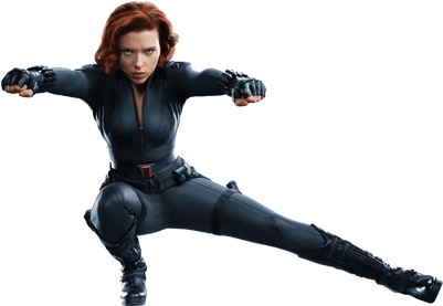Black Widow Front - Viuda Negra Png (400x400), Png Download