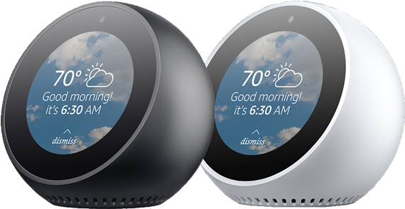 It's Another Echo Smart Speaker That You Can Use Your - Amazon Alexa Echo Spot (600x324), Png Download