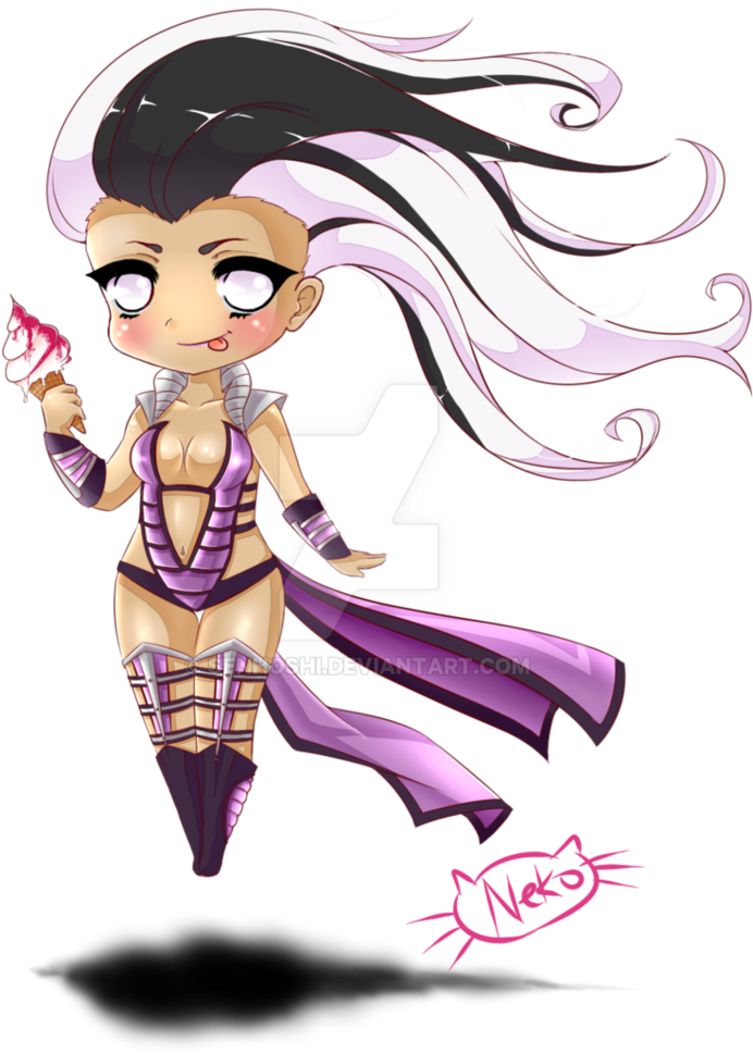 Sindel From Mortal Kombat By Senhoshi On Deviantart - Dibujos De Mortal Kombat De Chibi (753x1060), Png Download