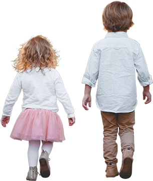 Kids Walking Png (424x480), Png Download