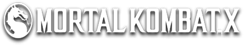 Mortal Kombat X Logo - Monochrome (850x328), Png Download