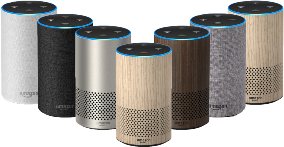 Amazon's Second Gen Alexa Voice Assistant Powered Echo - Portable Network Graphics (1000x522), Png Download