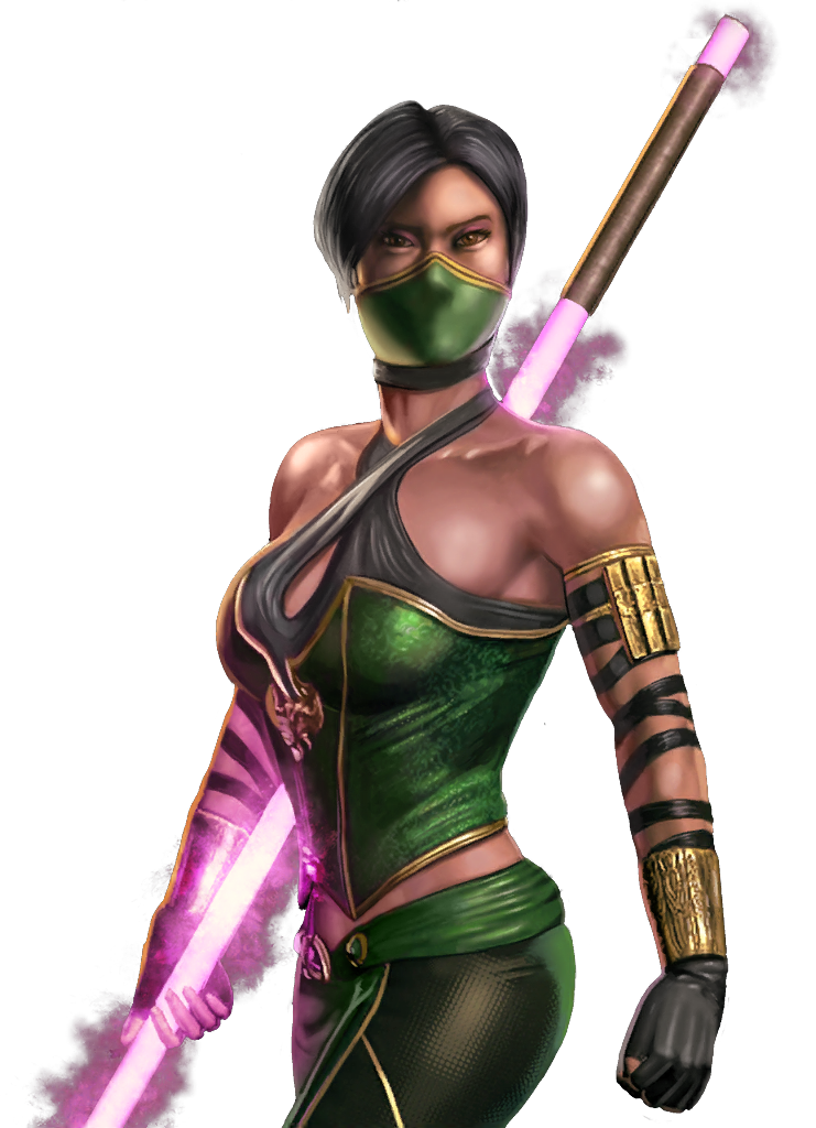 Drawing Woman Mortal Kombat Girl - Jade Mortal Kombat X Mobile (741x1024), Png Download