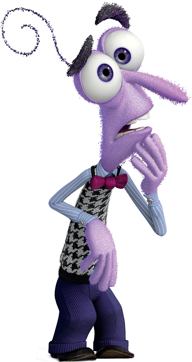 Fear Fullbody Render - Inside Out Characters (724x1293), Png Download