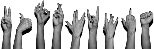 Hands Myphotos Transparent Hand Signs - Peace Love Fuck You (500x335), Png Download