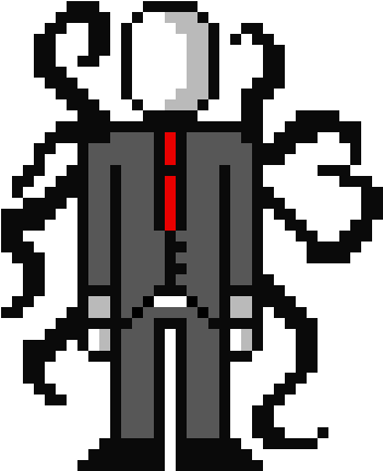Slender-man Pixel Art : r/PixelArt