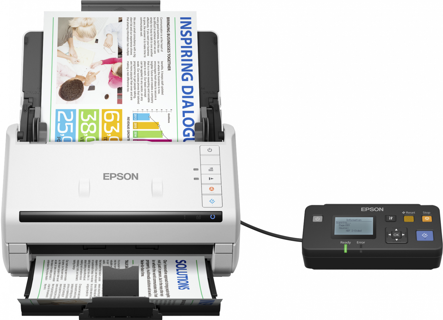 Previous - Epson Workforce Ds-530n - 600 Dpi X 600 Dpi - Document (1500x1084), Png Download