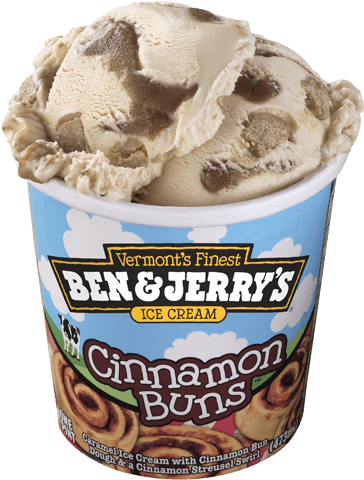 Ben & Jerry's Cinnamon Buns - Ben And Jerry's Non Dairy Cinnamon Bun (374x479), Png Download