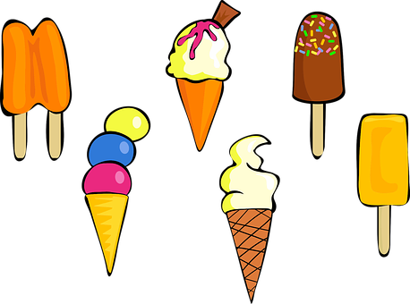 Eat Food Ice Cream Sugar Sweet Treats Food - Ice Cream And Lollies (458x340), Png Download