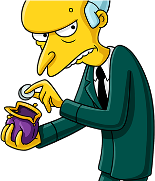 Cafe Drawing Comic - Mr Burns Transparent Background (550x372), Png Download