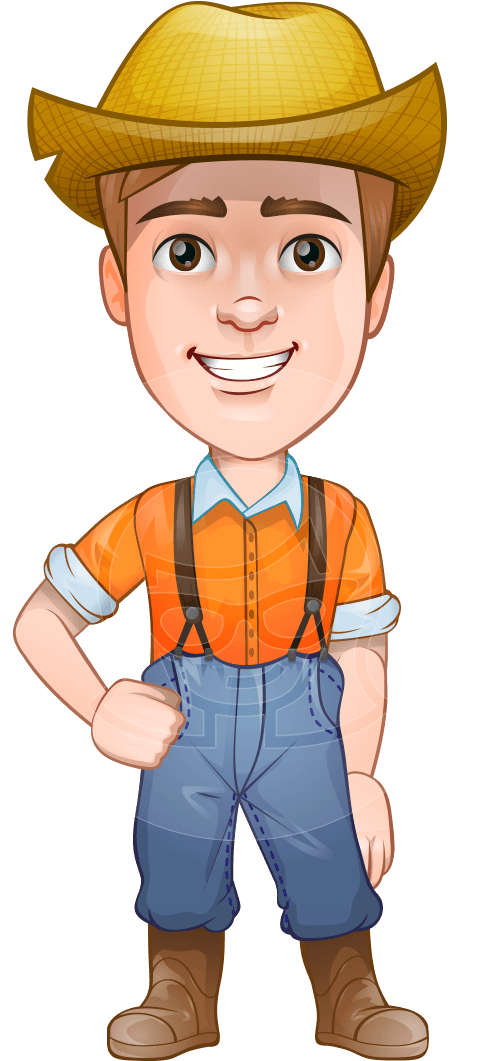 Download Farm Vector Transparent - Cartoon Farmer Png PNG Image with No  Background 