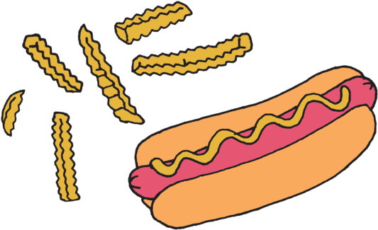 Hot Dog - Tattly (690x690), Png Download