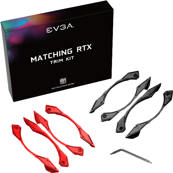 Red/black Trim Kit For Evga 20-series Dual Fan Cards - Evga Corporation (600x600), Png Download