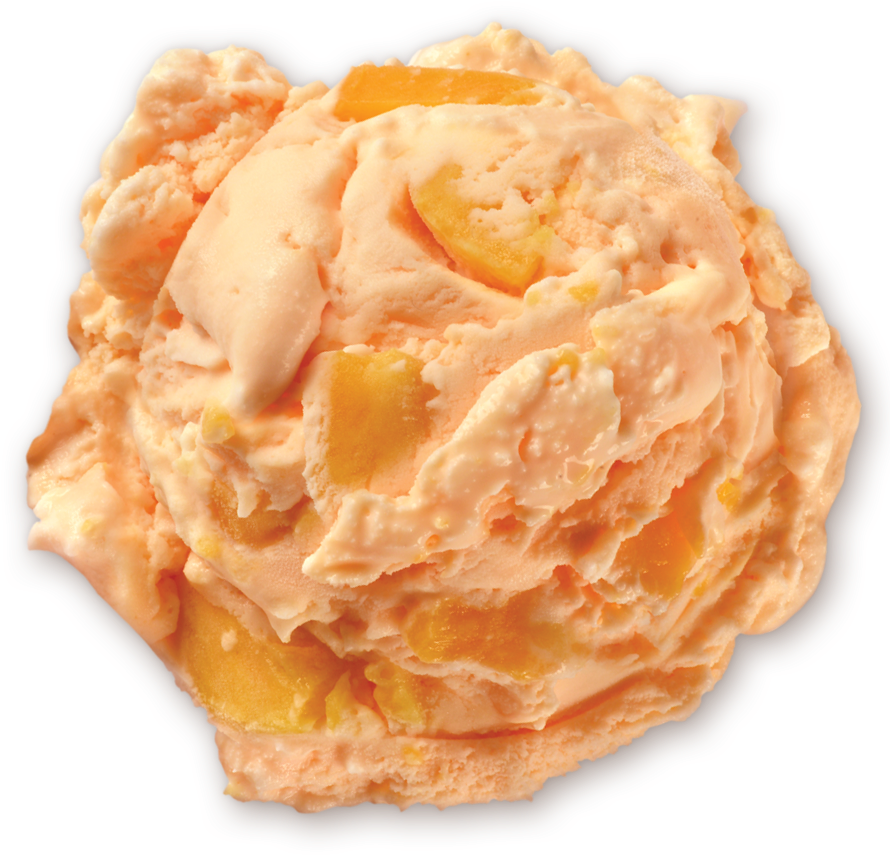 Homemade Brand Peaches & Peaches Ice Cream Scoop - Peach Ice Cream Scoop Png (900x900), Png Download