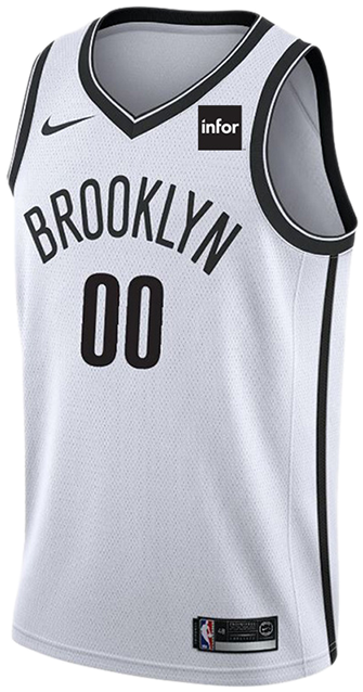 The Crisp And Clean White Brooklyn Nets Uniform Was - Black And White Brooklyn Nike Jersey (400x640), Png Download