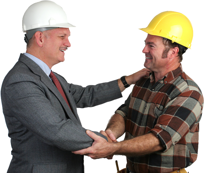 Construction Workers Png - Construction Worker Shaking Hands (800x600), Png Download