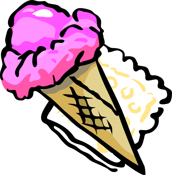 Ice Cream Scoop Clipart - Pop Art Ice Cream Cone (588x600), Png Download