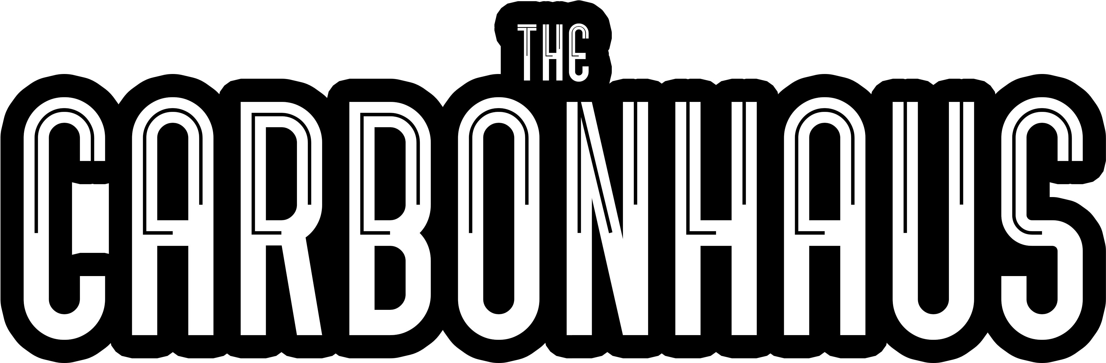 The Carbonhaus The Carbonhaus - Black-and-white (4000x1388), Png Download