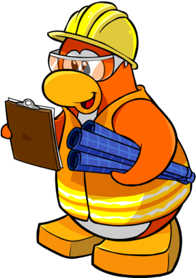 Construction Worker - Construction Worker Club Penguin (300x406), Png Download