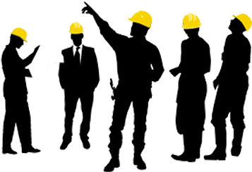 Enterprise It Solutions For Construction - Industry Worker Silhouette Png (649x247), Png Download