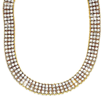 Rapper Gold Chain Png Diamond Chain Diamond Chain - Diamond And Gold Chain Png (400x377), Png Download