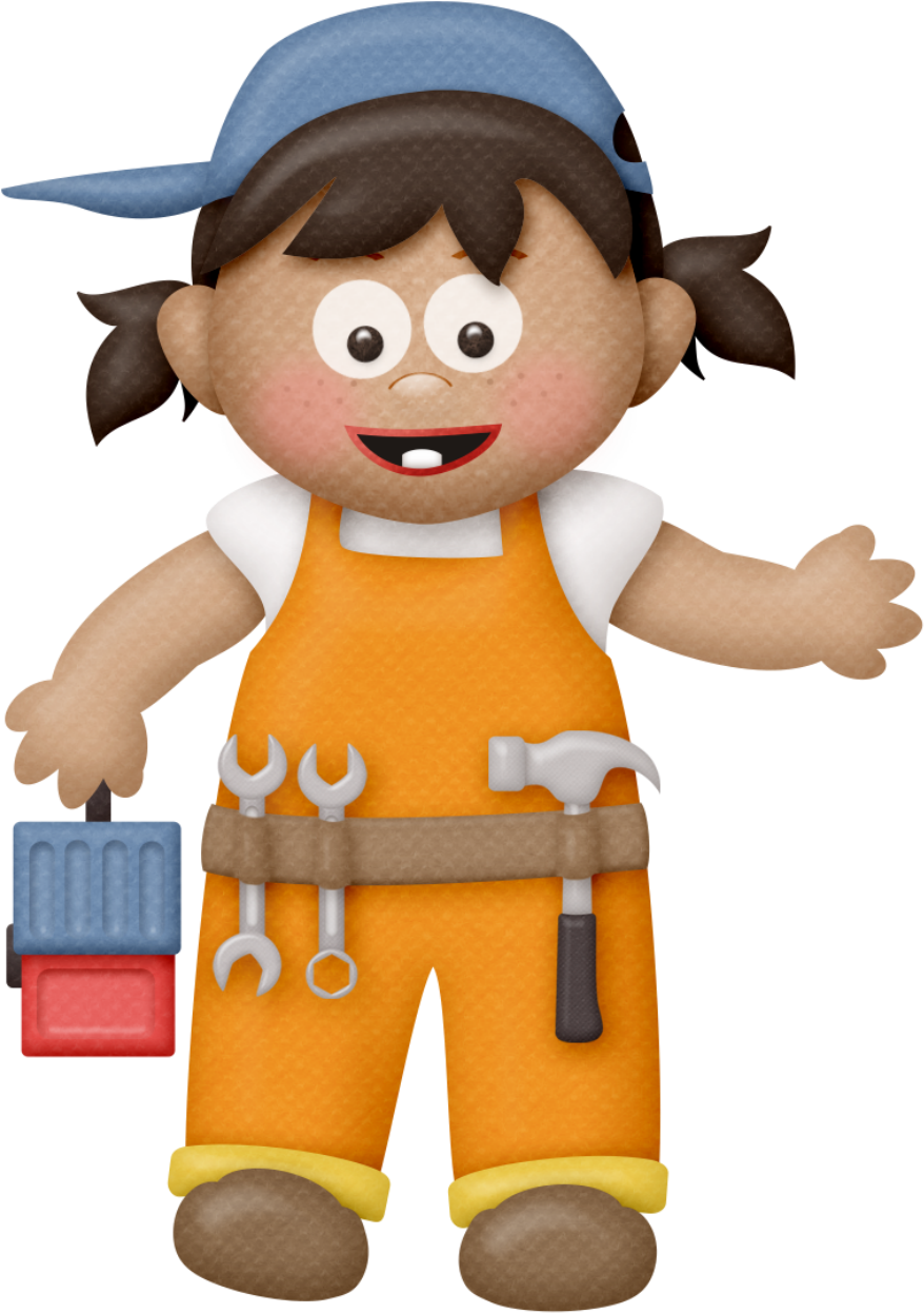 Girls Clipart Construction Worker - Imagenes De Fomy De Un Señor Electricista (898x1280), Png Download