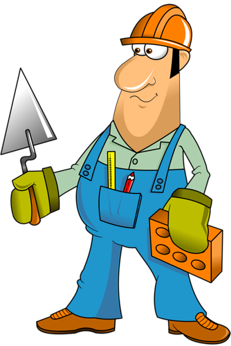 Personnages Illustration Individu Personne Gens Occupation - Builder Image Cartoon (334x500), Png Download