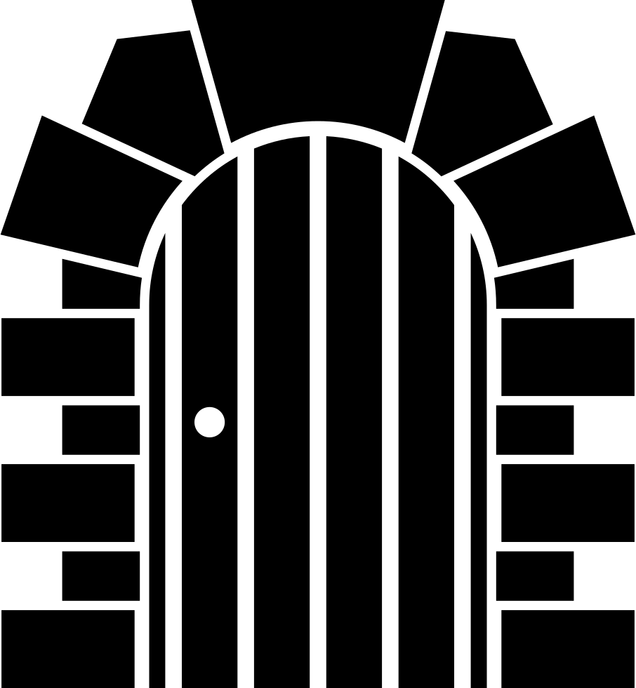 Vector Transparent Download Wood Closed With Stones - Closed Door Wood (906x980), Png Download