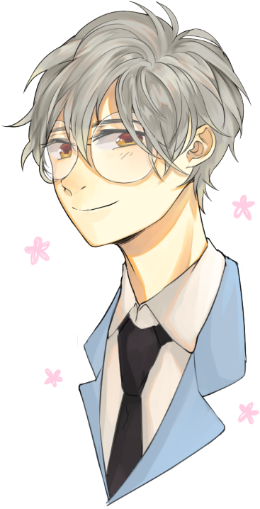 Megane Bishounen - Anime Tumblr Boy (442x750), Png Download